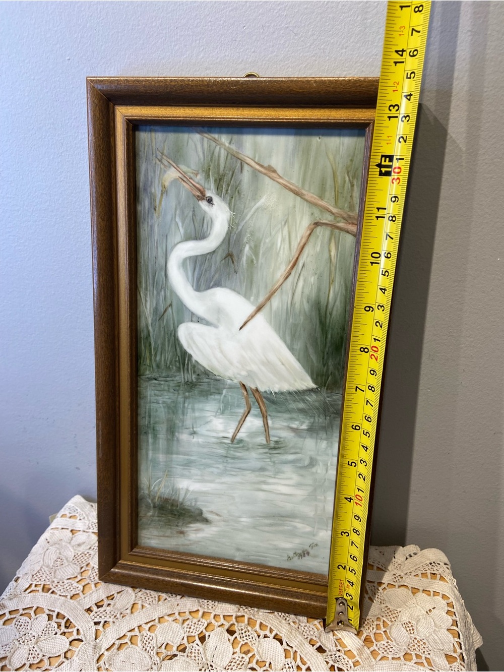 Pair of Hand Painted Birds on Porcelain Tile - Picture 10 of 10
